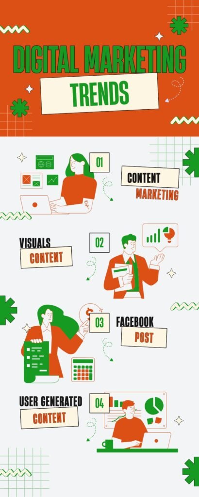 blue and white modern illustration branding tips infographic